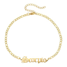 Load image into Gallery viewer, Gold Plated Zodiac Anklet

