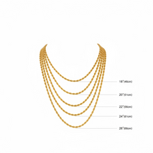 Load image into Gallery viewer, 18K Gold Plated 4MM Rope Chain Necklace
